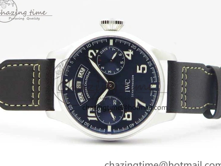 MIROTIME 0415 Versatile Big Pilot Real PR IW502703 SS YLF 1:1 Best Edition Blue Dial On Calfskin Strap A 7226